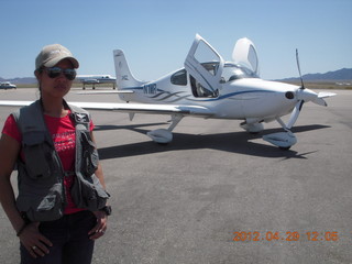 Janet and Mike's Cirrus N1MR at Kingman