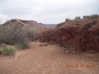 Canyonlands Murphy hike - Adam running (tripod)
