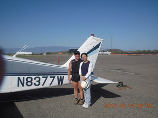 289 7xd. N8377W and Adam and Sandy at Sedona Airport (SEZ)