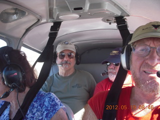 291 7xk. Eileen, Bill, George, and Adam flying in N8377W