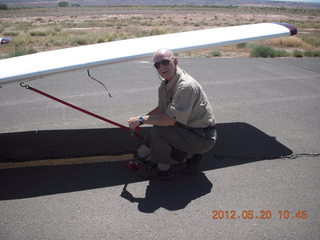 Chinle Airport (E91) - Mark tying down N8391S