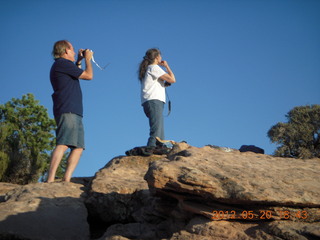 Spider Rock viewpoint - eclipse watchers