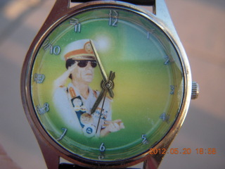 my Qaddafi watch from earlier eclipse