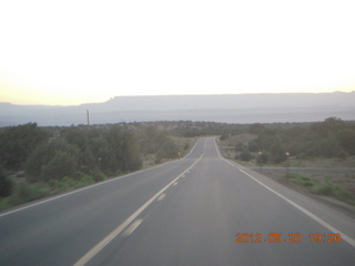 driving back from Spider Rock viewpoint