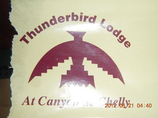 Thunderbird Lodge sign