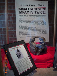 meteor crater - meteorite display