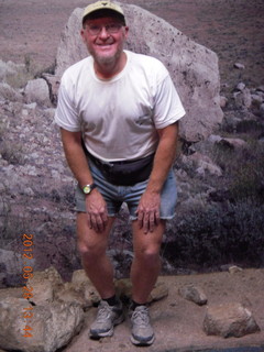 meteor crater - Adam at fake display of bottom