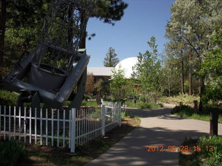 meteor crater - Adam at fake display of bottom