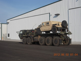 military vehicles in transport