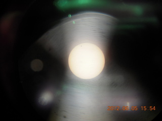 transit of Venus - the sun through telescope with my Nikon Coolpix
