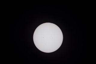 transit of Venus - Howard's pictures - the sun and Venus through a real telescope