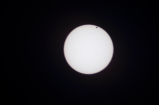 transit of Venus - Howard's pictures - the sun and Venus through a real telescope