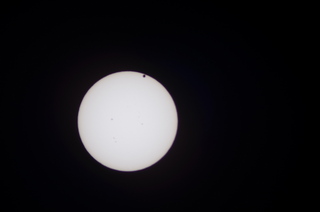 transit of Venus - Howard's pictures - the sun and Venus through a real telescope