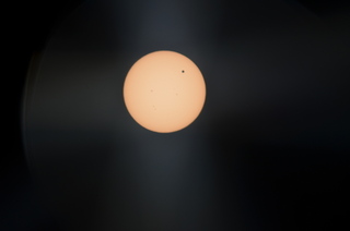 transit of Venus - Howard's pictures - the sun and Venus through a real telescope near sunset