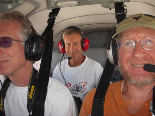 931 7y6. half of Howard, Ron, and Adam flying in N8377W