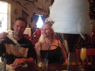 Sean and Kristina and big thing of cotton candy