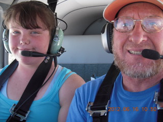 317 7yg. Sarah and Adam flying in N8377W