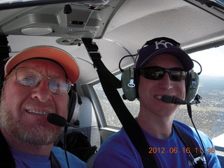 942 7yg. Adam and Chris flying in N8377W