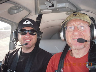 Howard, Ron, and Adam flying in N8377W