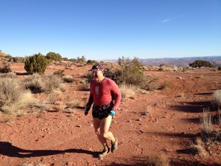 Tony's picture of Adam running at Nokai Dome airstrip