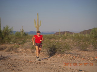 Adam running at Windmill airstrip (tripod)