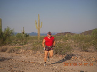 Adam running at Windmill airstrip (tripod)