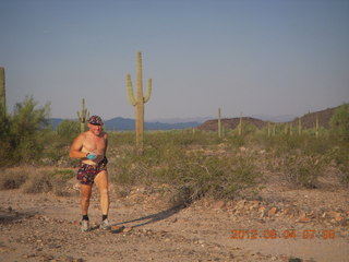 Canyonlands Murphy hike - Adam running (tripod)