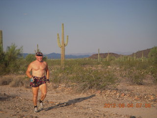 Canyonlands Murphy hike - Adam running (tripod)