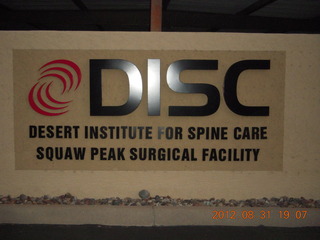 DISC sign - spine care pun