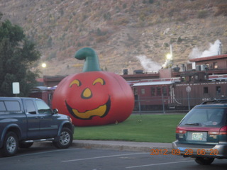 Durango in the morning - inflated pumpkin