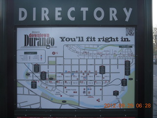 Durango in the morning - map