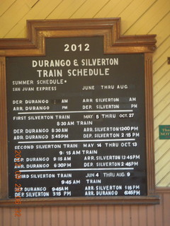 8 81v. Durango in the morning - train schedule