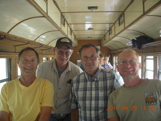 Durango-Silverton Narrow Gauge Railroad - four of us - Larry J, Larry S, Jim S, Adam