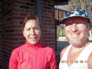 1870 833. Susan and Adam at Holmdel cross-country race, Shore AC XC