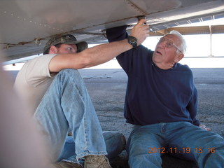 Derrick I and Jim S fixing my pitot tube