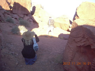 176 83q. Monument Valley tour - Sean taking a picture of Kristina