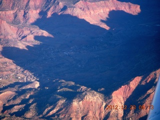 aerial - Springdale, Utah