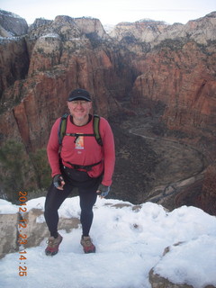 Zion National Park - Angels Landing hike - Adam on top