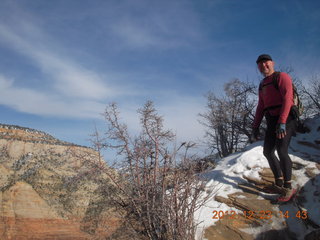 Zion National Park - Angels Landing hike - Adam on top