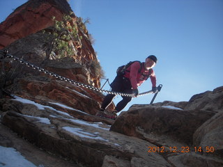 Zion National Park - Angels Landing hike - Adam on top