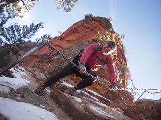 Zion National Park - Angels Landing hike - Adam on top