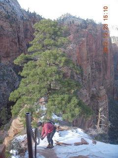 Zion National Park - Angels Landing hike - Adam and another hiker