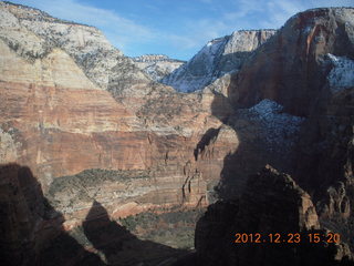 Zion National Park - Angels Landing hike - Adam using chains