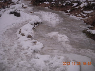 Zion National Park - Angels Landing hike - West Rim trail - icy path