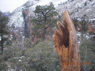 Zion National Park - Angels Landing hike - West Rim trail - icy path