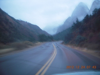 Zion National Park - cloudy dawn drive