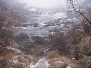 Zion National Park - cloudy, foggy Observation Point hike