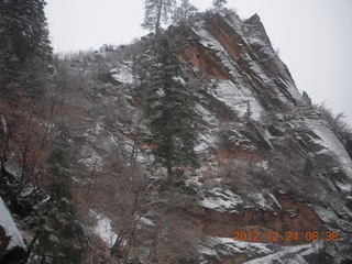 Zion National Park - cloudy, foggy Observation Point hike