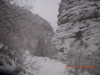 Zion National Park - cloudy, foggy Observation Point hike