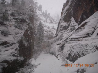 Zion National Park - cloudy, foggy Observation Point hike